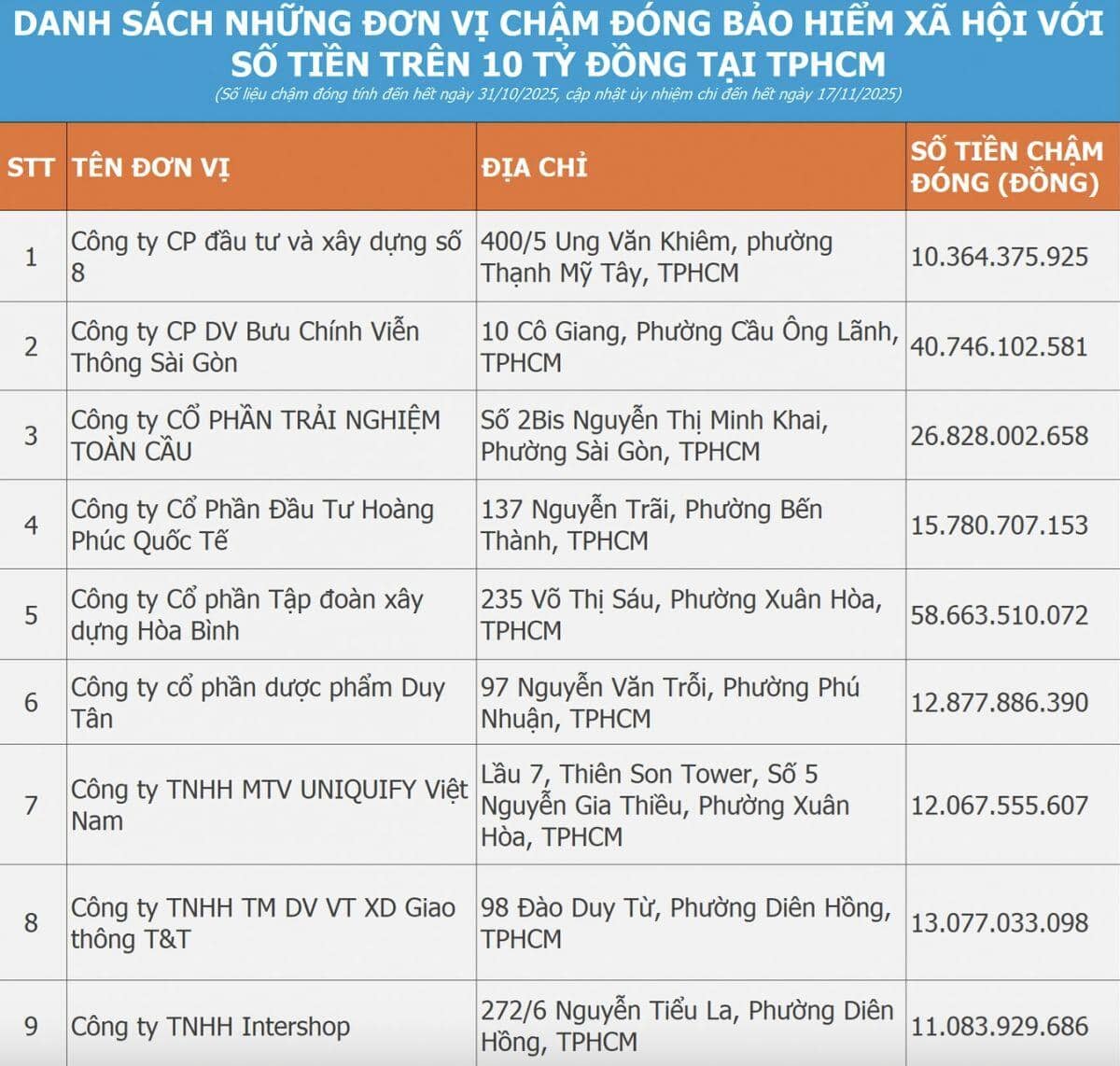 Gần 18.000 doanh nghiệp TP HCM đang nợ BHXH của người lao động 